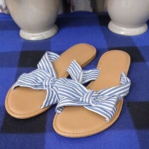 West Loop Blue and Tan Women's Sandals